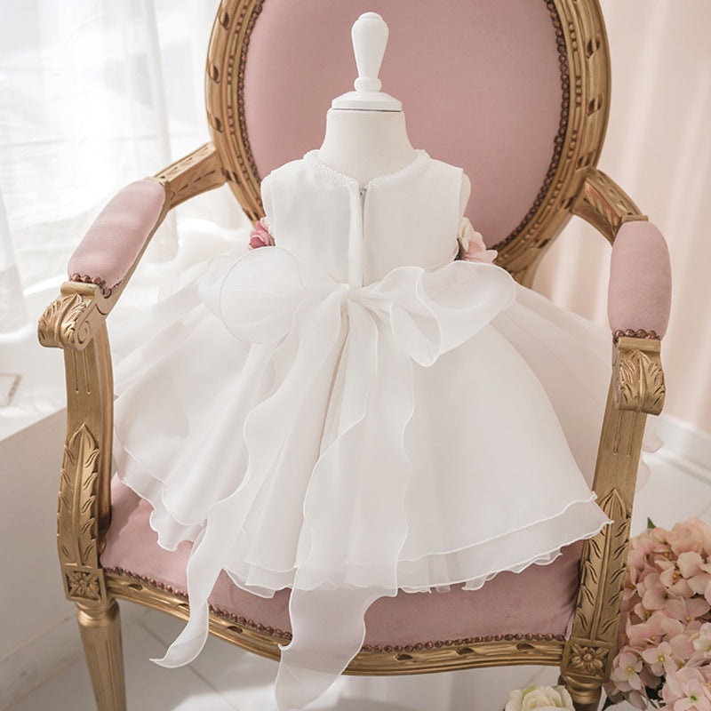 Baptism Dresses Baby Girl Wedding Puffy Formal Dresses Flower Girl Dress