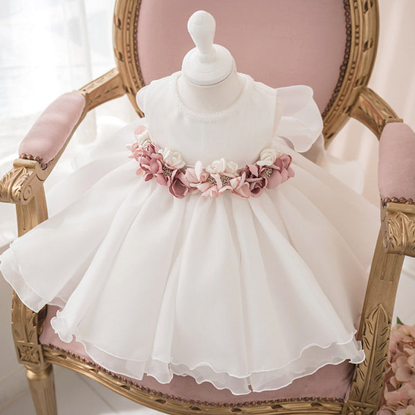 Baptism Dresses Baby Girl Wedding Puffy Formal Dresses Flower Girl Dress