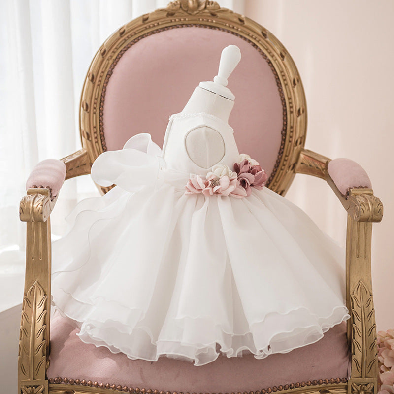 Baptism Dresses Baby Girl Wedding Puffy Formal Dresses Flower Girl Dress