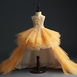 Girls Pageant Dresses Baby Girl Gorgeous Lace Sleeveless Prom Dress First Communion Dress