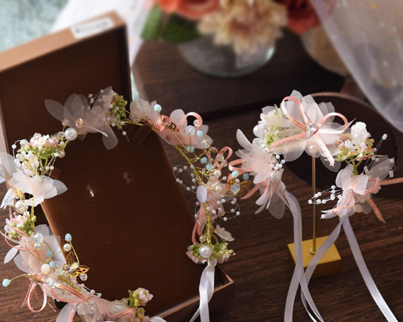 Elegant  Flower Child Hairpin Bead Headdress