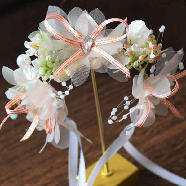 Elegant  Flower Child Hairpin Bead Headdress