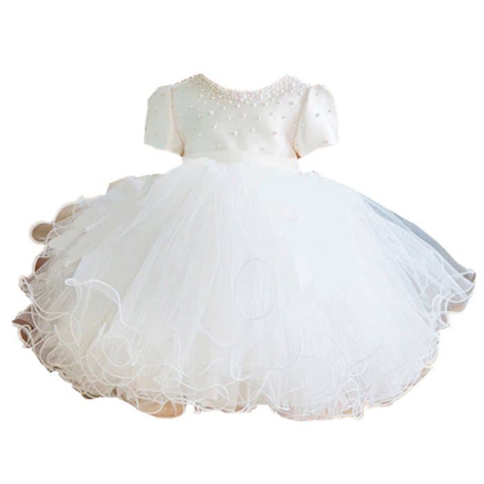 Flower Girl Dresses Baby Girl Summer White Puffy Formal Princess Dresses