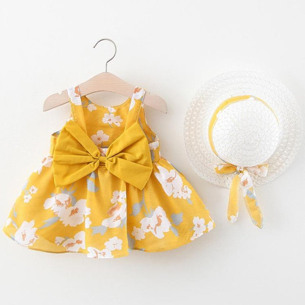 Baby Girl Summer Bow Flower Girl Dress Birthday Party Dress