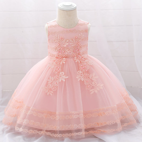 Flower Girl Dress Infant Easter Dress Summer Sleeveless Formal Birthday Party Dress