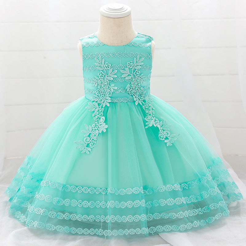 Flower Girl Dress Infant Easter Dress Summer Sleeveless Formal Birthday Party Dress