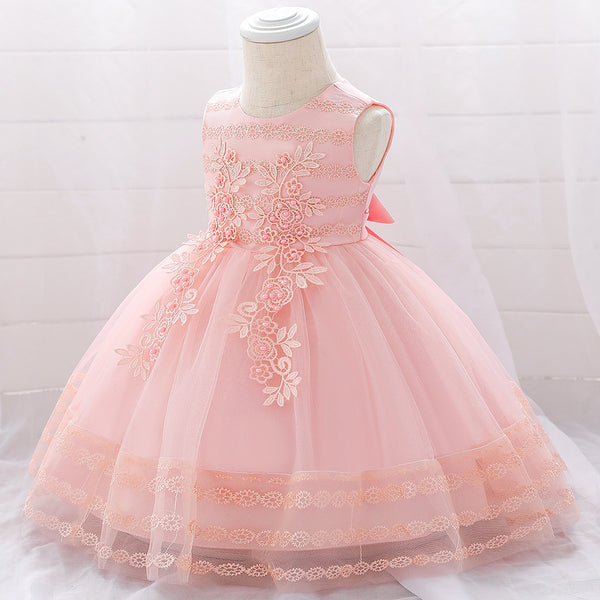 Flower Girl Dress Infant Easter Dress Summer Sleeveless Formal Birthday Party Dress