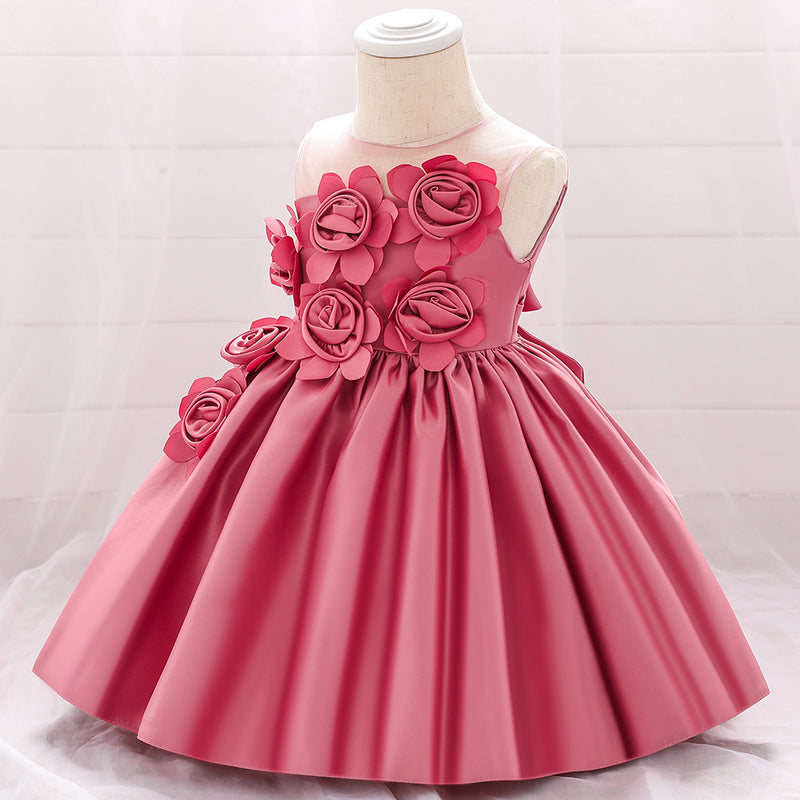 Baby Girl Easter Dress Birthday Party Dress Sleeveless Flower Girl Dress Princess Dress