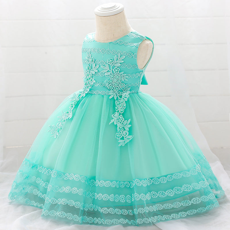 Flower Girl Dress Infant Easter Dress Summer Sleeveless Formal Birthday Party Dress