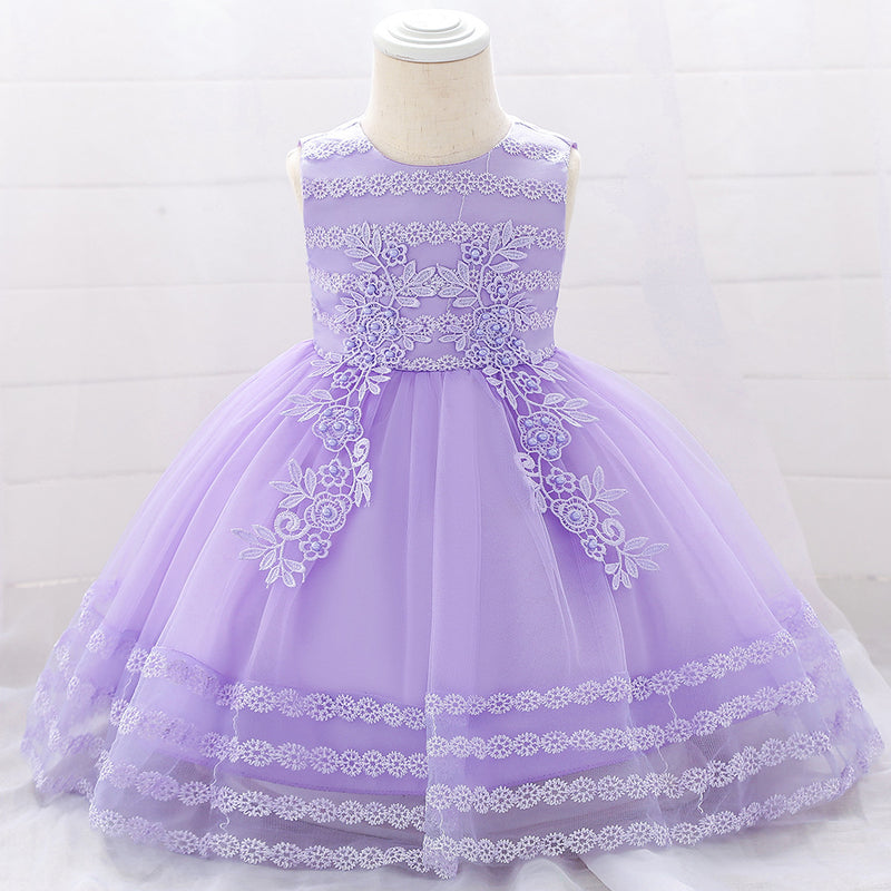 Flower Girl Dress Infant Easter Dress Summer Sleeveless Formal Birthday Party Dress