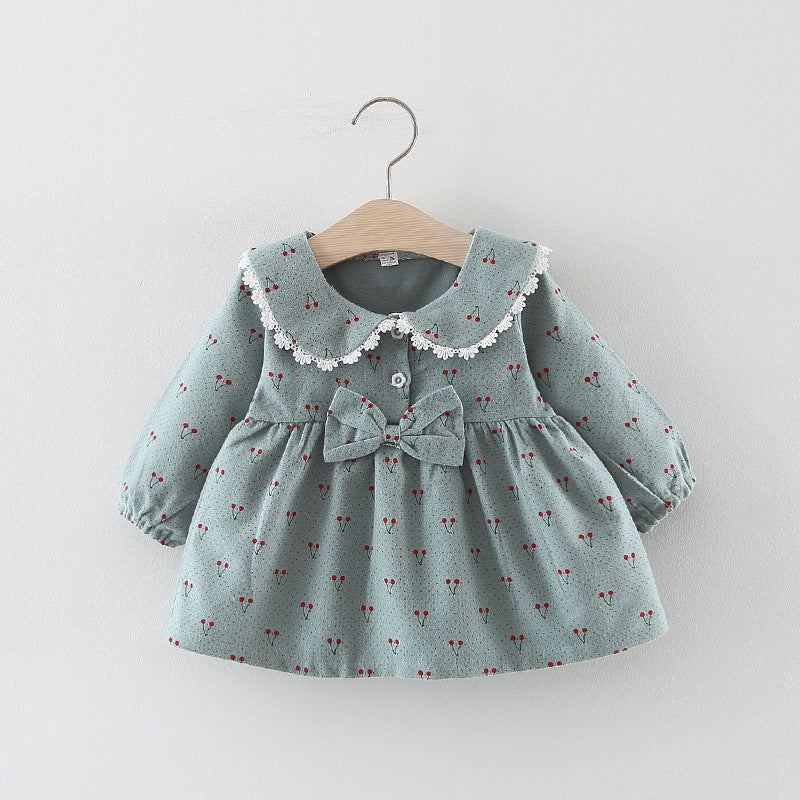 Baby Girls Autumn Printing Daily Dress