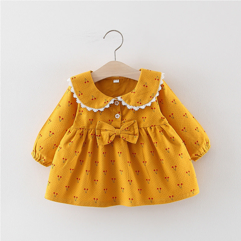 Baby Girls Autumn Printing Daily Dress