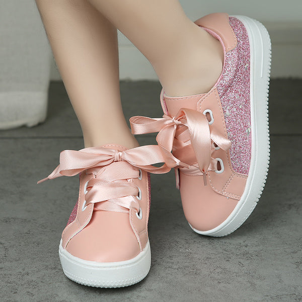 Girls Sequined Flat Soft Princess Shoes