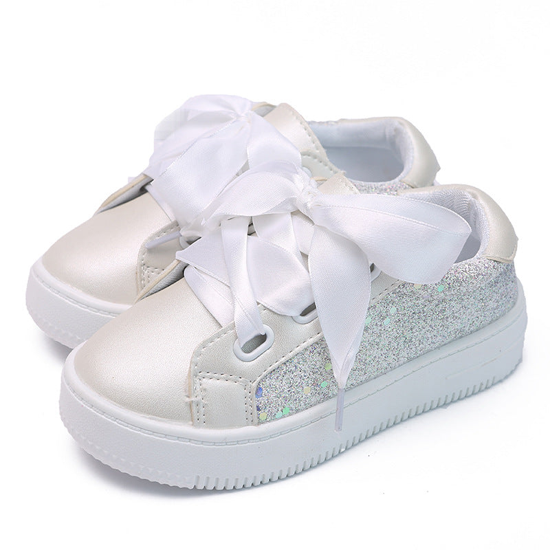 Girls Sequined Flat Soft Princess Shoes