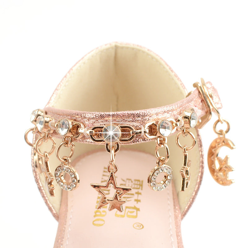 Cute Girls Sequins Princess Sandal