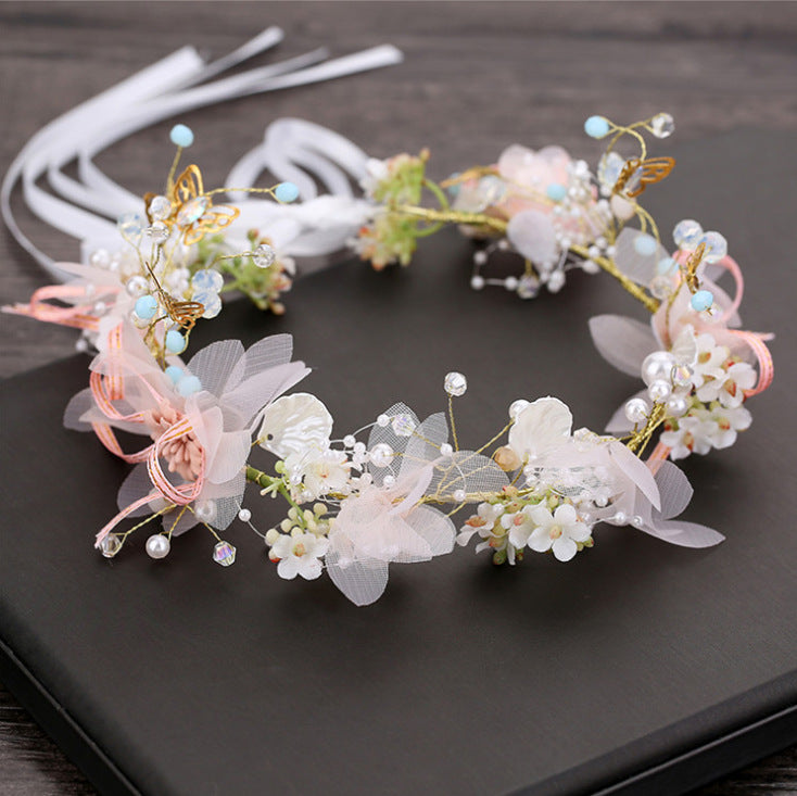 Elegant  Flower Child Hairpin Bead Headdress