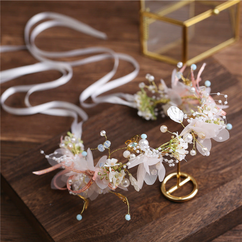 Elegant  Flower Child Hairpin Bead Headdress