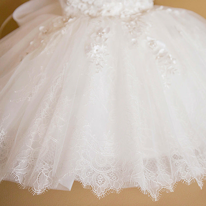 Baptism Dresses Baby Girl Summer White Embroidery Flower Girl Dress Christening Dress