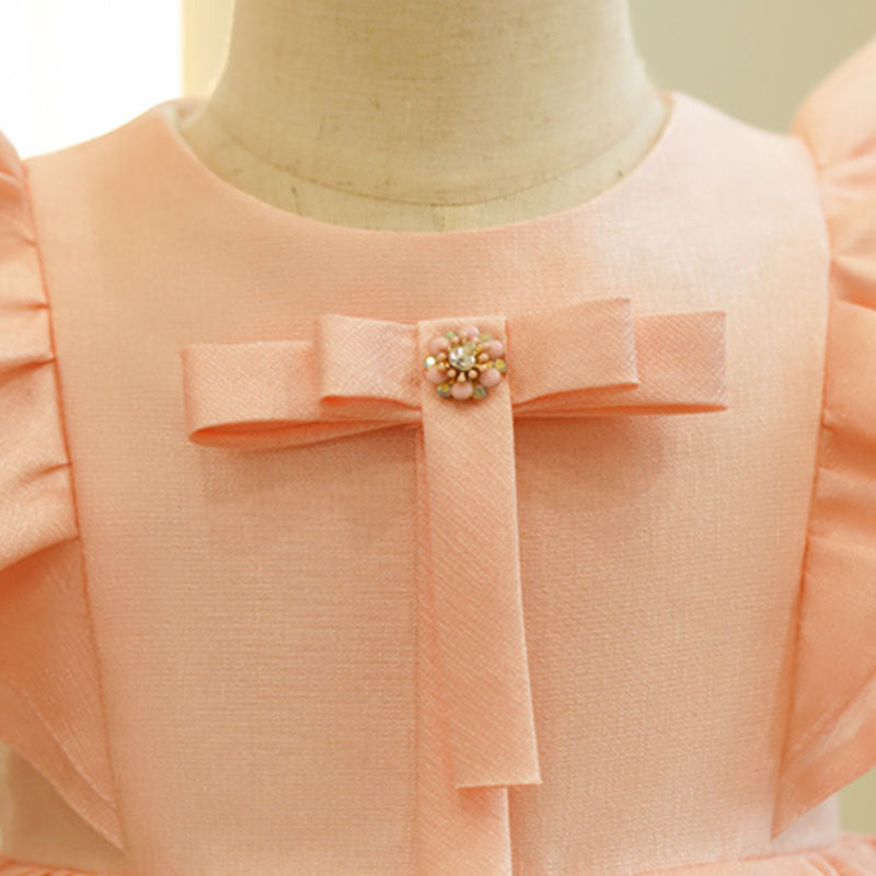 Girl Bow-knot Birthday Wedding Princess Dress