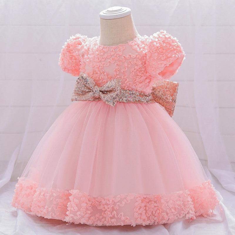 Baby Girls Birthday Party Dresses Infant Cute Bow Fluffy Formal Prince – marryshe Baby Girls Birthday Party Dresses Infant Cute Bow Fluffy Formal Prince – marryshe