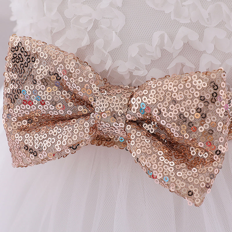 Baby Girls Birthday Party Dresses Infant Cute Bow Fluffy Formal Princess Dress