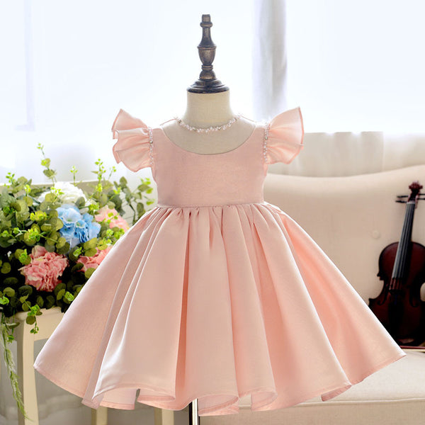 Baby Girl Prom Dresses Toddler Summer Cute Bow-knot Birthday Party Dress