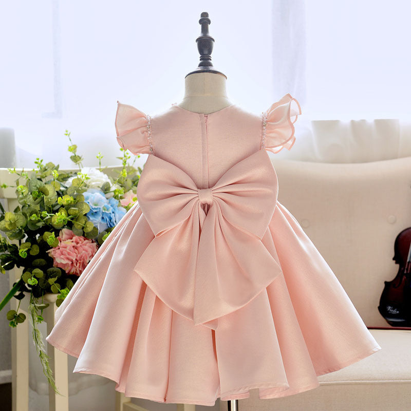 Baby Girl Prom Dresses Toddler Summer Cute Bow-knot Birthday Party Dress