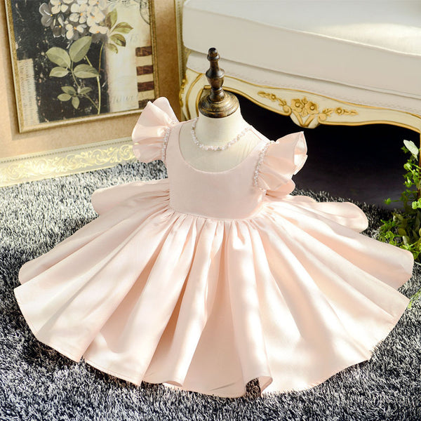 Baby Girl Prom Dresses Toddler Summer Cute Bow-knot Birthday Party Dress