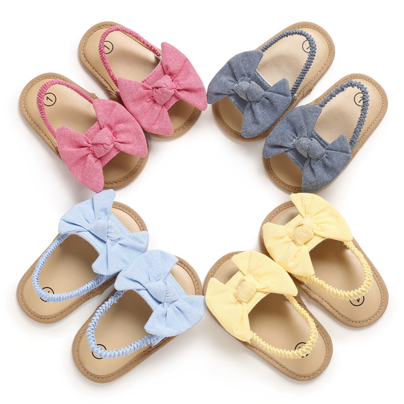 Cute Summer Soft Sole Flat Bow Knot Sandals