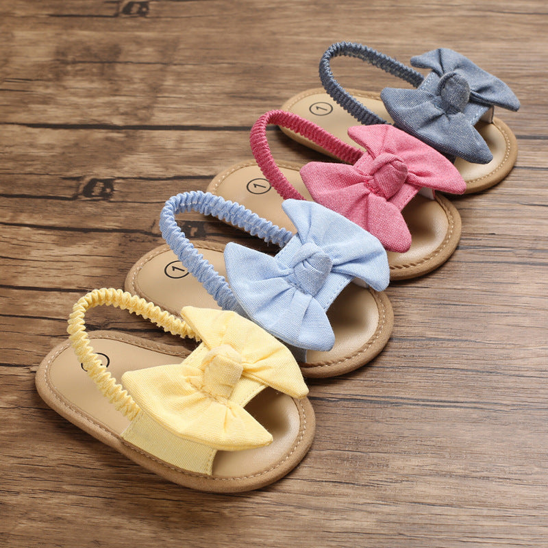 Cute Summer Soft Sole Flat Bow Knot Sandals