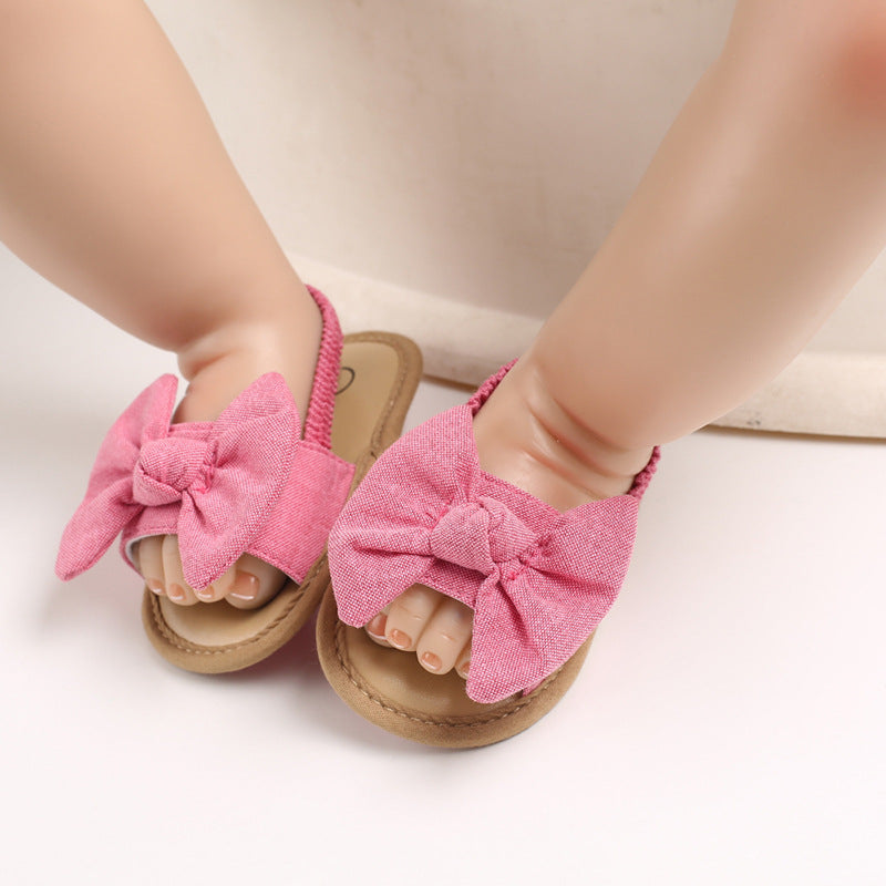 Cute Summer Soft Sole Flat Bow Knot Sandals