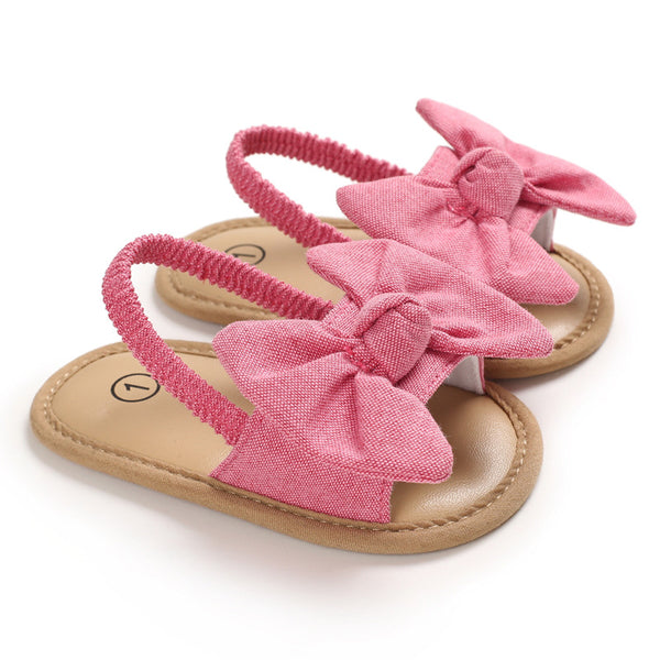 Cute Summer Soft Sole Flat Bow Knot Sandals