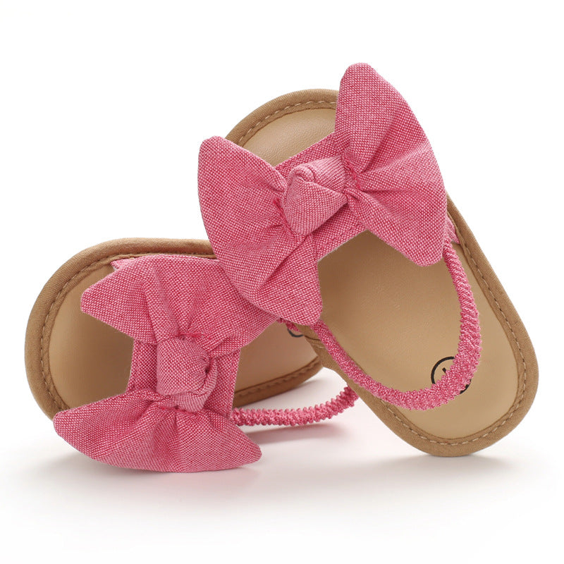 Cute Summer Soft Sole Flat Bow Knot Sandals