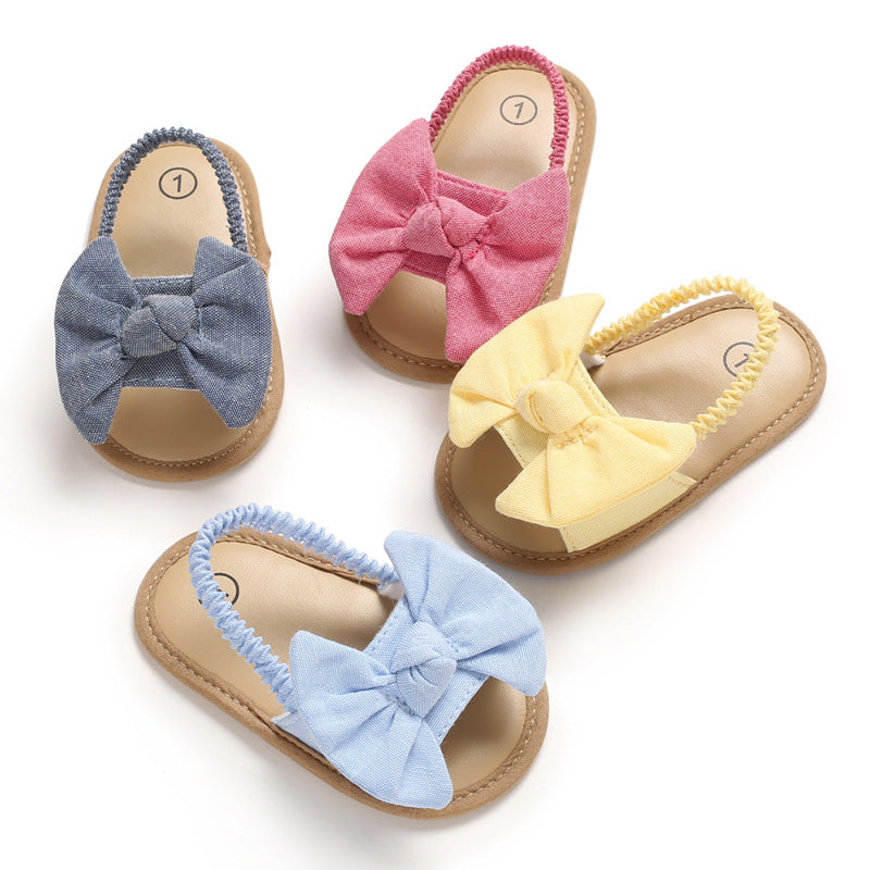 Cute Summer Soft Sole Flat Bow Knot Sandals