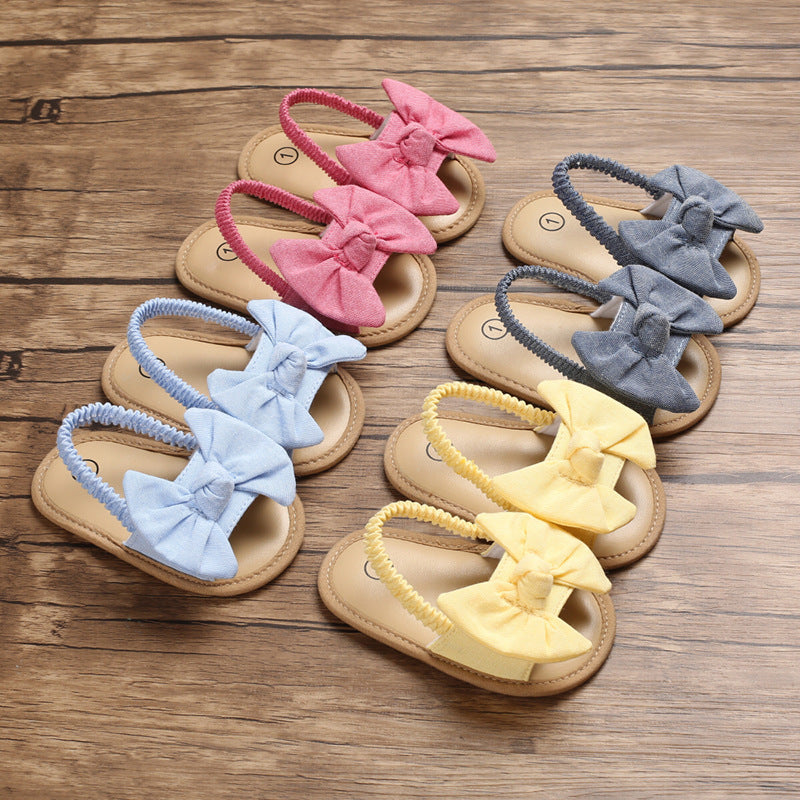 Cute Summer Soft Sole Flat Bow Knot Sandals