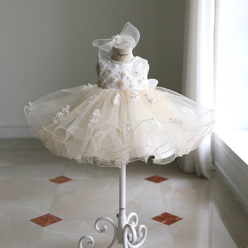 Marryshe - Girl Formal Dresses - Baptism Dresses Baby Girl White Cute Lace Puffy Flower Girl Dress Toddler Formal Dresses, White / 2-3 Years (100cm) Marryshe - Girl Formal Dresses - Baptism Dresses Baby Girl White Cute Lace Puffy Flower Girl Dress Toddler Formal Dresses, White / 2-3 Years (100cm)