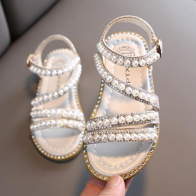 Girl Dress Shoes Children's Bead Beach Sandals