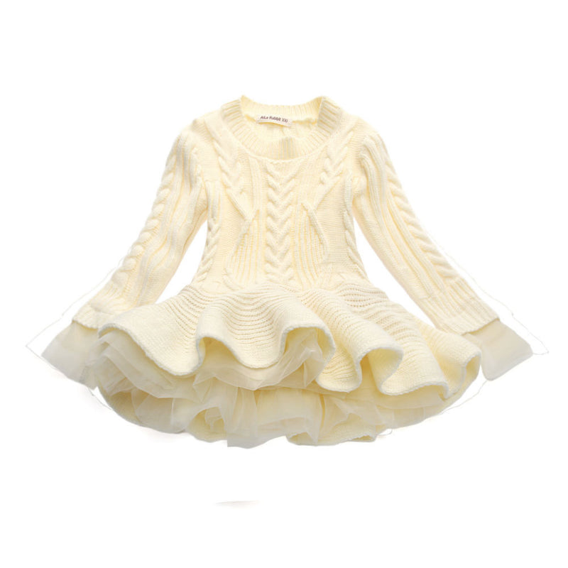 Baby Girls Winter Cute Knit Tutu Sweater