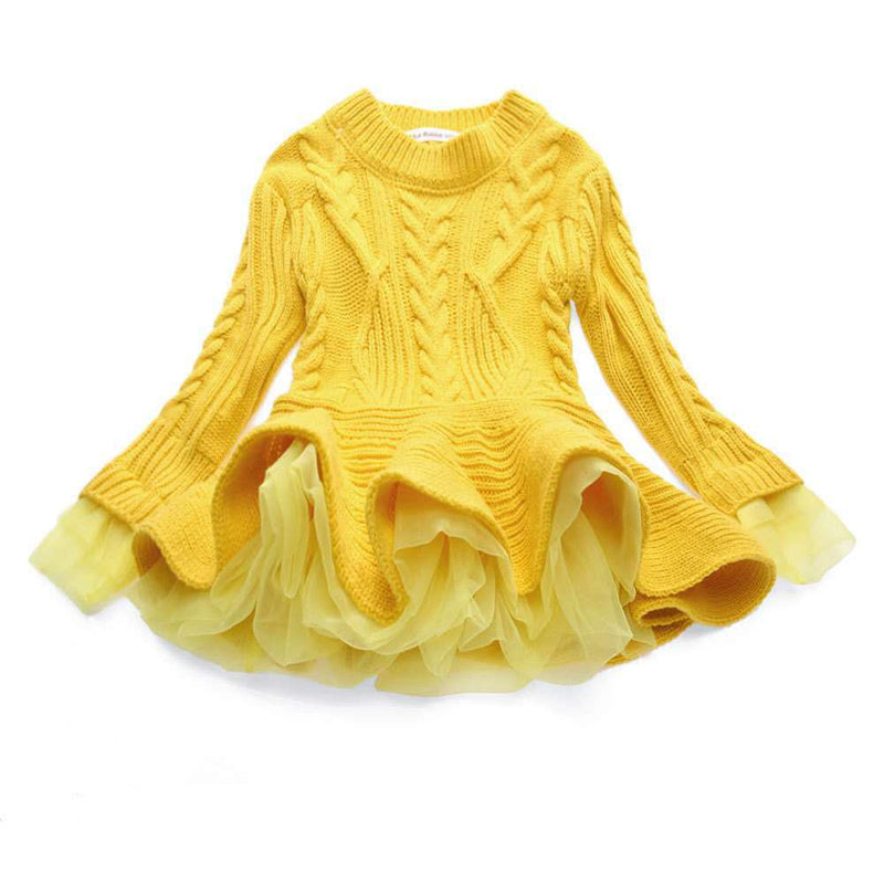 Baby Girls Winter Cute Knit Tutu Sweater