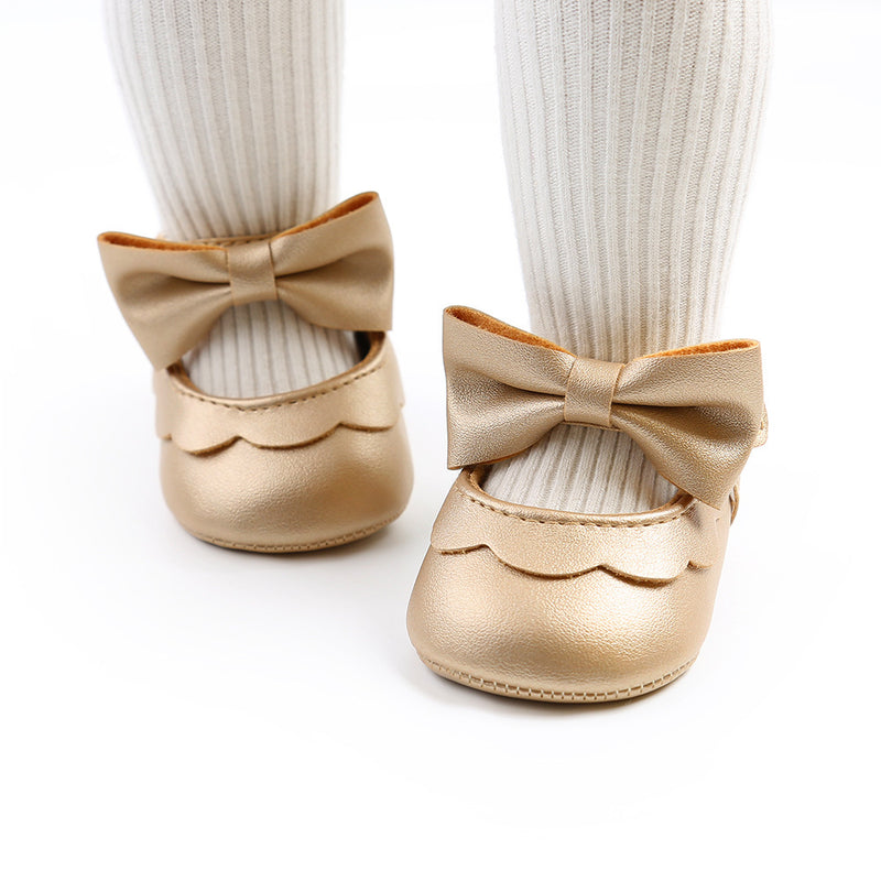 Girl Dress Shoes Cute Baby Soft Sole Bowknot Princess Shoes