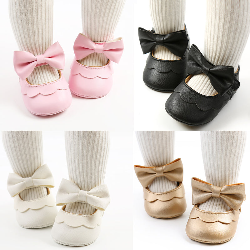 Girl Dress Shoes Cute Baby Soft Sole Bowknot Princess Shoes