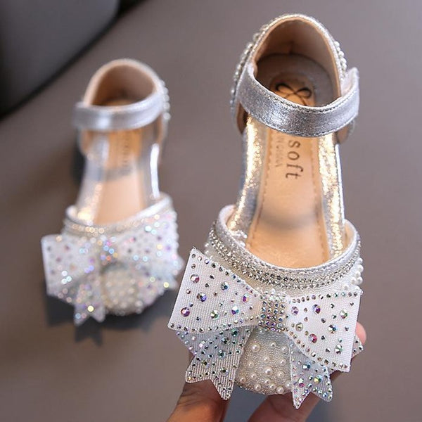 Elegant Girls Beaded Sequins Princess Shoes