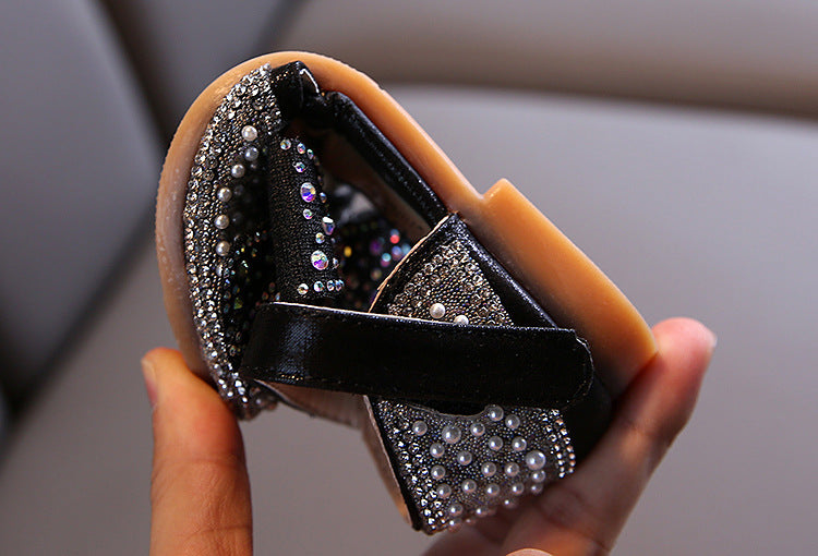 Elegant Girls Beaded Sequins Princess Shoes