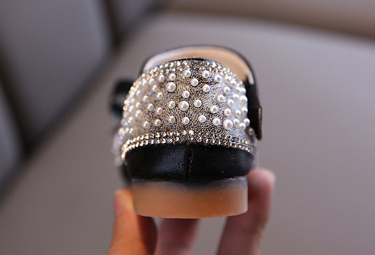 Elegant Girls Beaded Sequins Princess Shoes