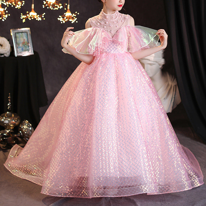 Toddler Ball Gowns Little Girl Pageant Pink Ball Gown Puffy Princess Dress