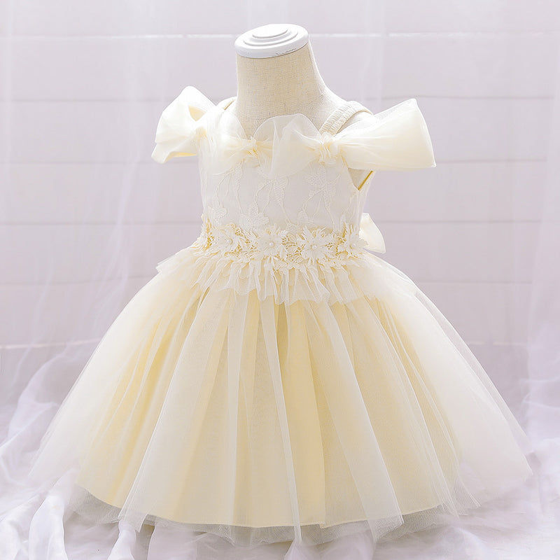 Baby Girl Birthday Dresses Toddler Lace Embroidery Fluffy Formal Princess Dress