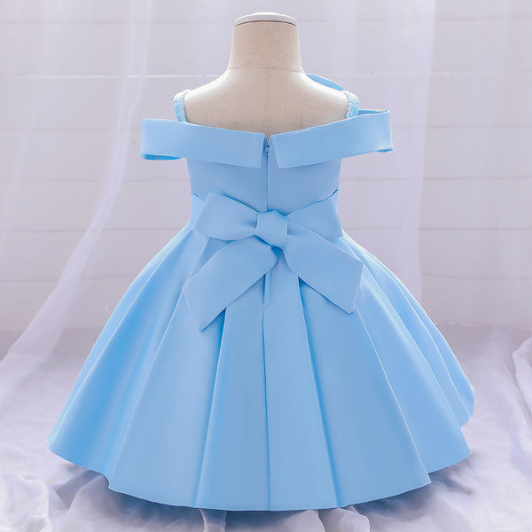 Infant Birthday Dresses Baby Girl Butterfly Bow Fluffy Formal Princess Dresses