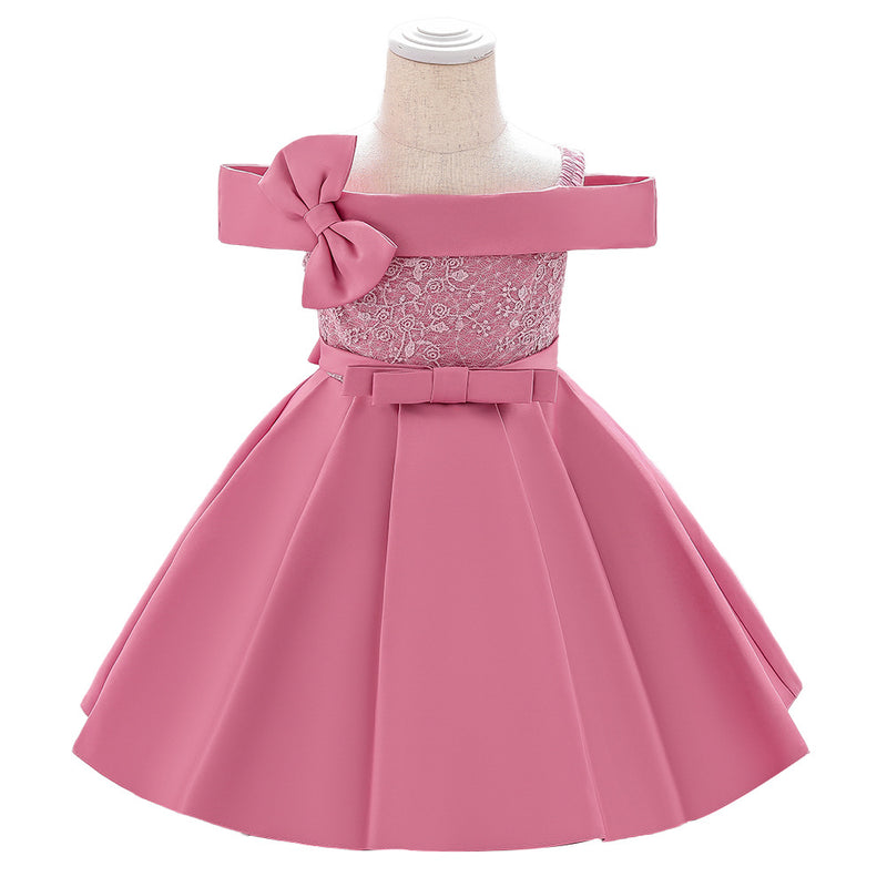 Infant Birthday Dresses Baby Girl Butterfly Bow Fluffy Formal Princess Dresses