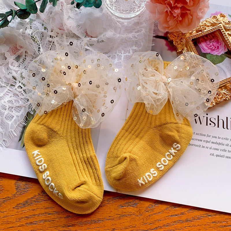 Cute Autumn Sequins Baby Socks