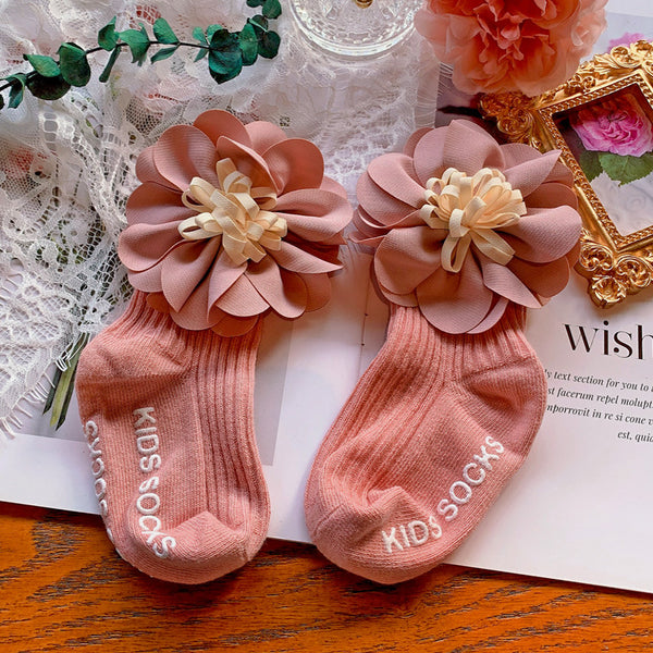 Cute Autumn Flower Baby Socks